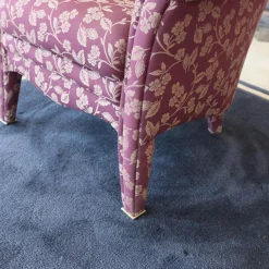 Finkeldei Relaxsessel|Sessel Bahama 617 Stoff Blauviolett Beige Füße Mit Stoff Bezogen