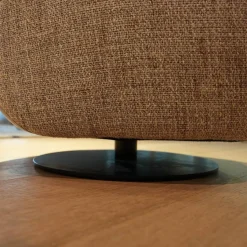 Walter Knoll Loungesessel|Sessel Bao Klein Stoff Sorel Smoke Quarz Beige Rücken Elen Taupe Beige Drehteller Schwarz