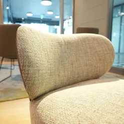 Walter Knoll Loungesessel|Sessel Bao Klein Stoff Sorel Smoke Quarz Beige Rücken Elen Taupe Beige Drehteller Schwarz