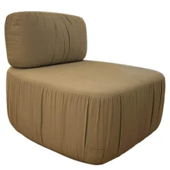 Sophisticated Living Loungesessel|Sessel Barrel Gerafft Lounge Bezug Stoff Stonewash Q341 Aitstream 3175 Hellgrau