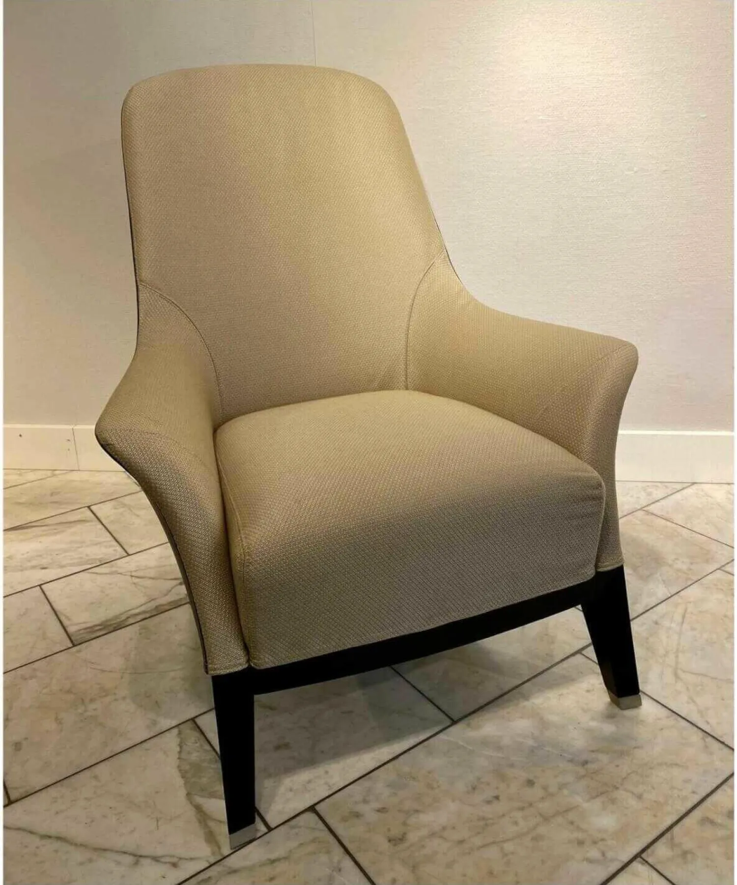 Giorgetti Relaxsessel|Sessel Bergére Stoff Pelle G Beige Gestell Buchenholz