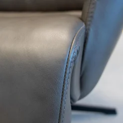 Conform Relaxsessel|Sessel Beyoung Leder Bolzano Schwarz 2545-85 Lava Braun X-Fuß Schwarz Rücken Hoch