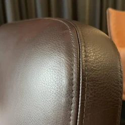 Minotti Relaxsessel|Sessel Blake Leder Braun Gestell Silber