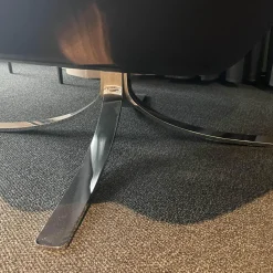 Minotti Relaxsessel|Sessel Blake Leder Braun Gestell Silber