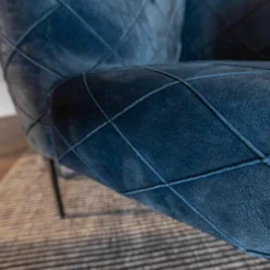 Troels Relaxsessel|Sessel Block Bezug 517 Soft Skin Rhombus 05 Blue