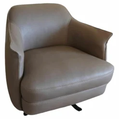 Contur Relaxsessel|Sessel Boheme Leder Taupe Braun Gestell Schwarz