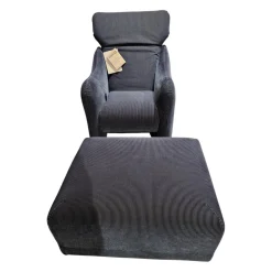 Brühl Relaxsessel|Sessel Bongo Bay Stoff 4490 0069 Blau Neigungsverstellbar Mit Hocker