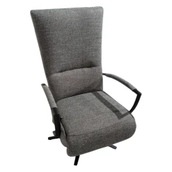 Poco Relaxsessel|Sessel Brixton Style ModernBrixton Style Grau Sternfuß Schwarzmatt Verstellung Mechanisch