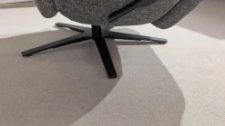 Poco Relaxsessel|Sessel Brixton Style ModernBrixton Style Grau Sternfuß Schwarzmatt Verstellung Mechanisch