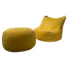 Cierre Relaxsessel|Sessel Bubba Leder 5 Nabuk 80 Giallo Mit Hocker