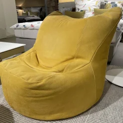 Cierre Relaxsessel|Sessel Bubba Leder 5 Nabuk 80 Giallo Mit Hocker