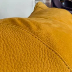 Cierre Relaxsessel|Sessel Bubba Leder Nabuk 80 Giallo Gelb mit Hocker