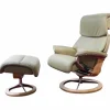 Stressless Relaxsessel|Sessel Capri S Leder Grün Paloma Signature mit Hocker