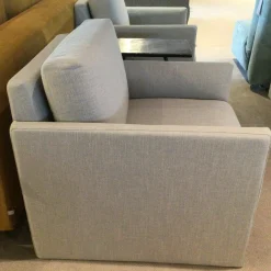 Rolf Benz Loungesessel|Sessel Cara 2020/009 Stoff Steingrau Grau Sitzkomfort Classic Mit Kunststoffgleitern