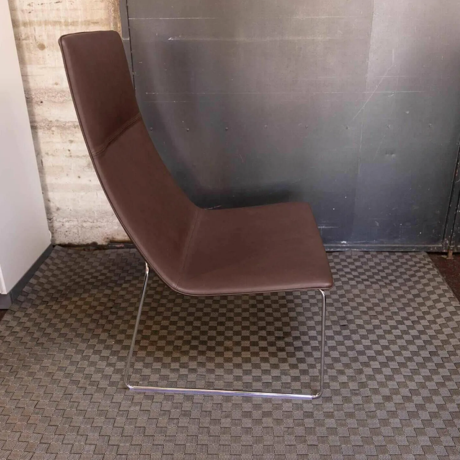 Arper Relaxsessel|Sessel Cartifa 70 Leder Braun