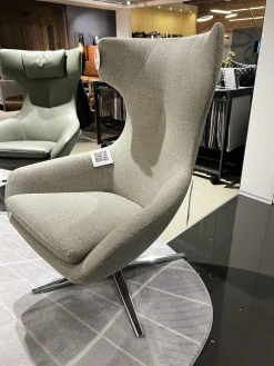 Leolux Relaxsessel|Sessel Caruzzo Stoff 24922 Varese 22 Angora Beige Gestell Aluminium Poliert