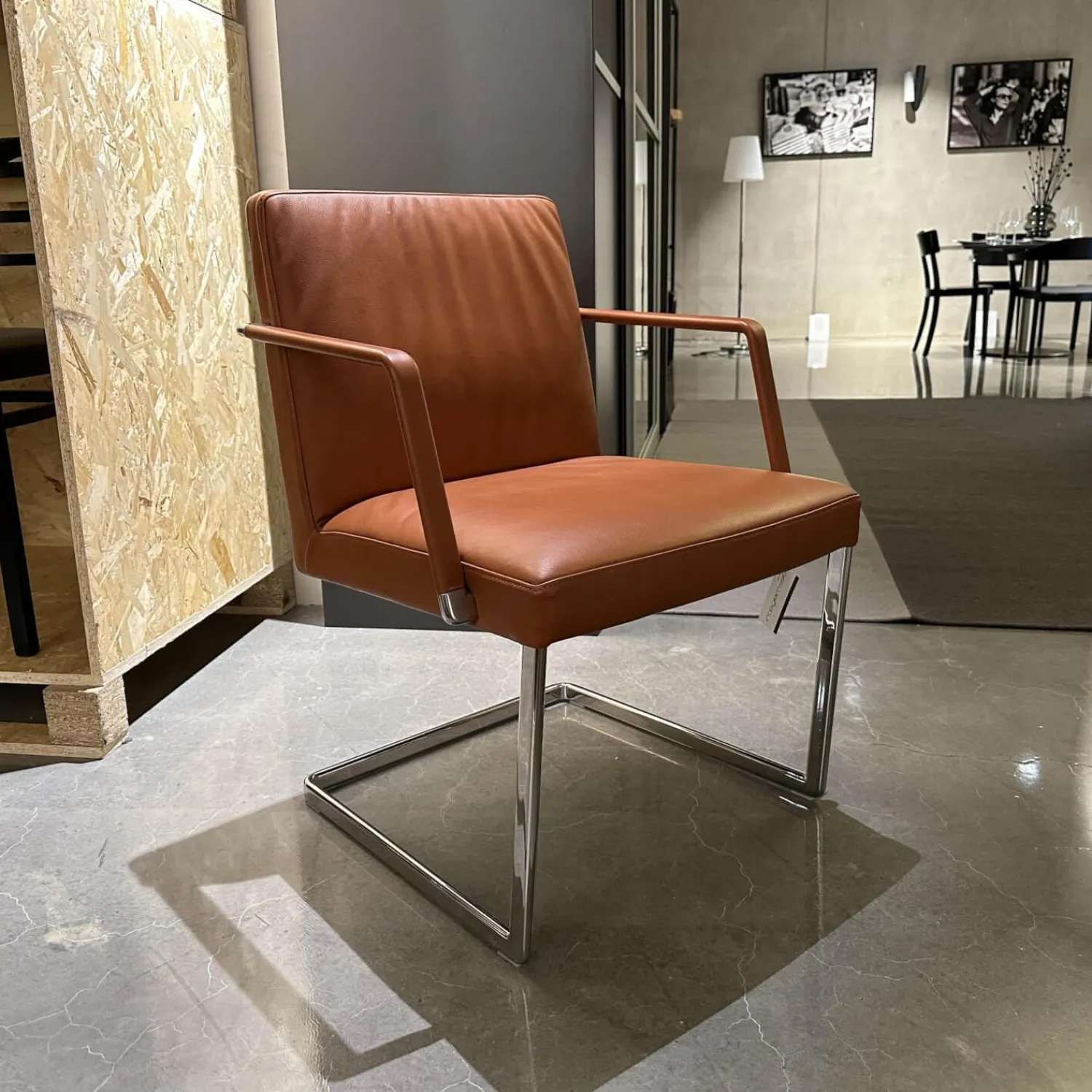 Poltrona Frau Einzelstühle|Sessel Chancellor Conference Leder SC75 Cognac Braun mit Arm