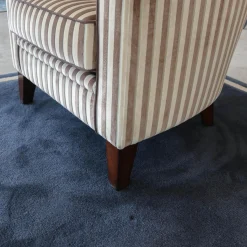 Finkeldei Relaxsessel|Sessel Chris Stoff Romo 8786 Streifenvelours Beige Dunkelbraun