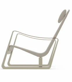 Vitra Loungesessel|Relaxsessel|Sessel Cité Stoff Mello Perle Creme Untergestell Ecru