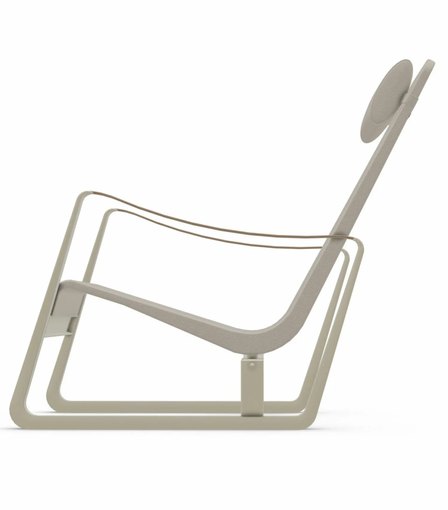 Vitra Loungesessel|Relaxsessel|Sessel Cité Stoff Mello Perle Creme Untergestell Ecru