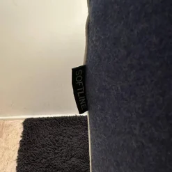 Softline Relaxsessel|Sessel City Schlafsessel Stoff Felt Melange Blau Gestell Aluminiumfarbig Mit Kissen