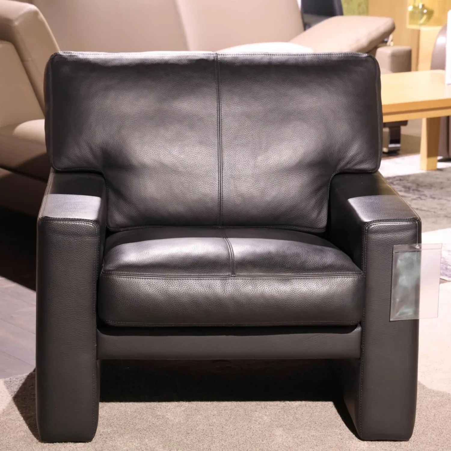 Erpo Loungesessel|Sessel CL 200.12 Bezug Leder 43 Schwarz 43.136