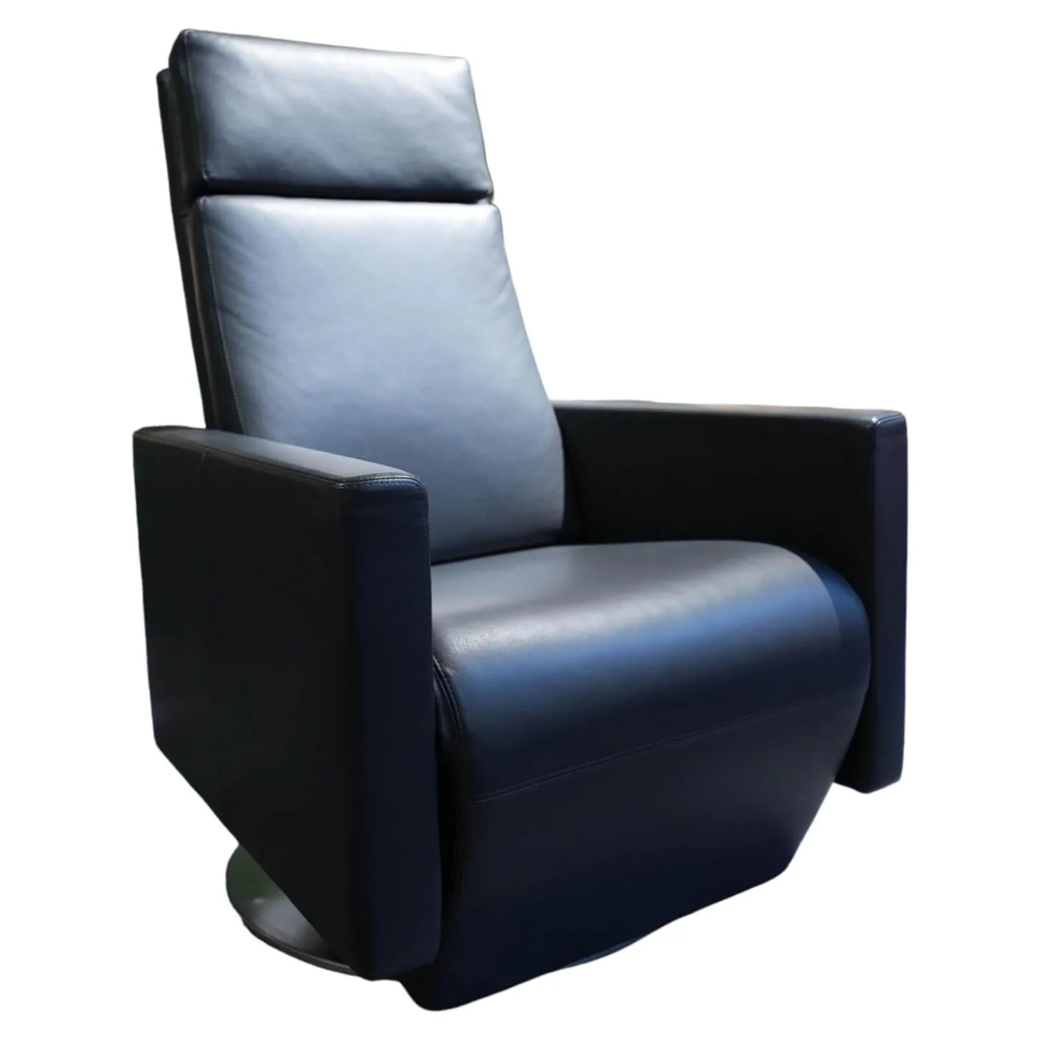 Erpo Relaxsessel|Sessel CL 17215 Leder 190 Basalt 190359 Tellerfuß Edelstahl Doppelsteppnaht