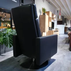 Erpo Relaxsessel|Sessel CL 17215 Leder 190 Basalt 190359 Tellerfuß Edelstahl Doppelsteppnaht