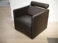 Erpo Relaxsessel|Sessel CL 332 Leder Mocca Inklusive Rückenrolle Doppelsteppnaht Und Drehteller