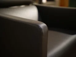 Erpo Relaxsessel|Sessel CL 332 Leder Mocca Inklusive Rückenrolle Doppelsteppnaht Und Drehteller