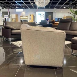 Erpo Relaxsessel|Sessel CL 190 Stoff Rye 2025.58 Beige Holzfüße Wenge