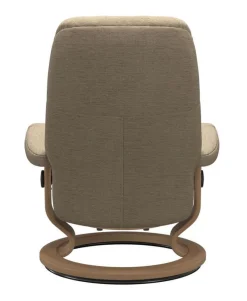 Stressless Relaxsessel|Sessel Consul S Stoff Jasmine 43 Almond Beige Gestell Classic 04 Eiche Inklusive Hocker