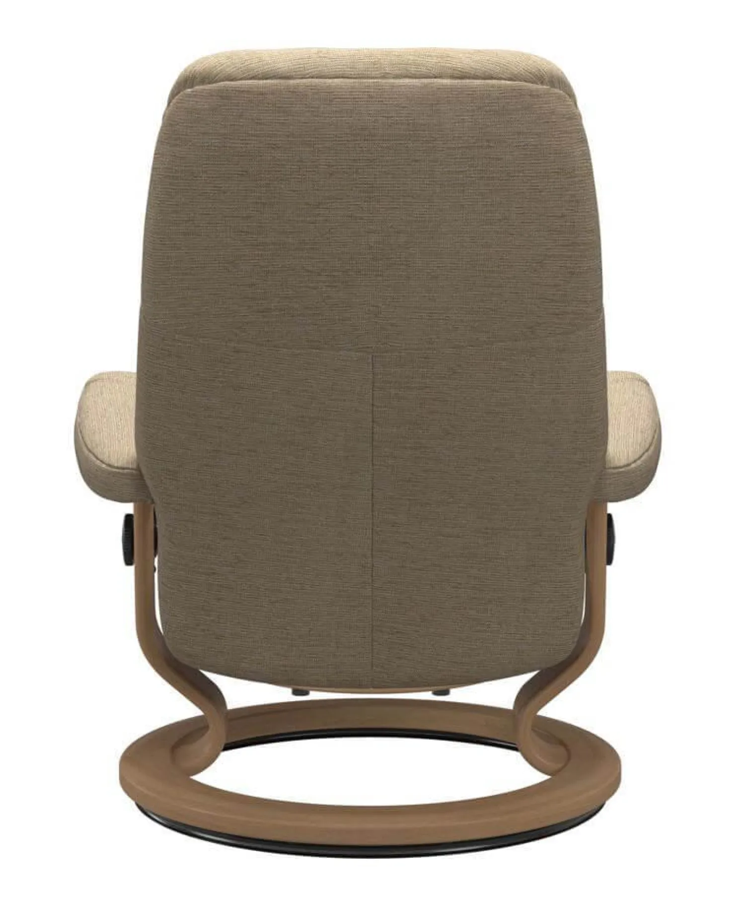 Stressless Relaxsessel|Sessel Consul S Stoff Jasmine 43 Almond Beige Gestell Classic 04 Eiche Inklusive Hocker