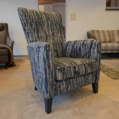 Bielefelder Werkstätten Loungesessel|Relaxsessel|Sessel Contessa BW 110 1000 Jab 9 2366 050 Graublau Massivholzgestell Schwarz