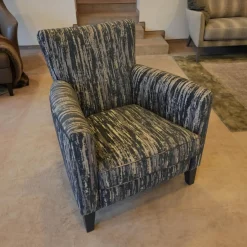Bielefelder Werkstätten Relaxsessel|Loungesessel|Sessel Contessa BW 109 1000 Stoff Graublau Jab 9-2366-050 Füße Graublau Massivholz Schwarz Lackiert