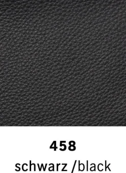 COR Relaxsessel|Sessel dia Leder 458 Schwarz Gestell Aluminium Poliert mit Hocker