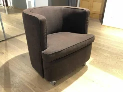 Christine Kröncke Relaxsessel|Sessel Corso Stoff PG 1 Braun auf Rollen