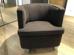 Christine Kröncke Relaxsessel|Sessel Corso Stoff PG 1 Braun auf Rollen