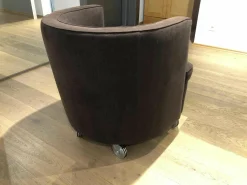 Christine Kröncke Relaxsessel|Sessel Corso Stoff PG 1 Braun auf Rollen