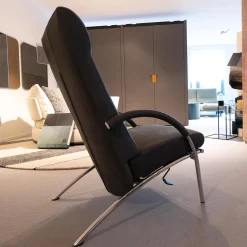 IP Design Relaxsessel|Sessel Curve Leder Yava Vulcano Kat. 2 Gestell Metall