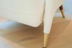 Molteni & C Relaxsessel|Sessel D. 151.4 Stoff A Wheel WD710 Weiß Cat. W Füße Nussbaum