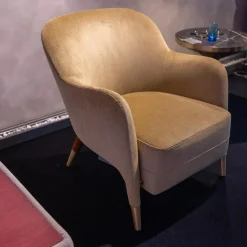 Molteni & C Loungesessel|Sessel D.151.4 Bezug Stoff Kubrick K 1951 Beige Gestell Amerikanisches Nussbaumholz