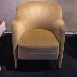 Molteni & C Loungesessel|Sessel D.151.4 Bezug Stoff Kubrick K 1951 Beige Gestell Amerikanisches Nussbaumholz
