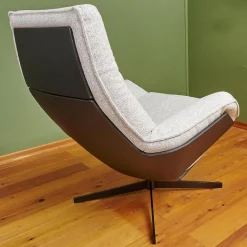 Bielefelder Werkstätten Relaxsessel|Sessel Daron Hoch Stoff Alice IP 1750 171 Beige Grau Kreuzfuß Schwarz Matt