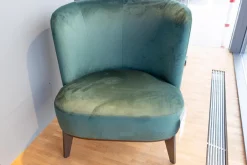 Marelli Loungesessel|Sessel Derek 9DK01W Bezug Stoff Koala Grün 125 C Füße Eiche Wengefarbig Gebeizt 0PR2 Braun