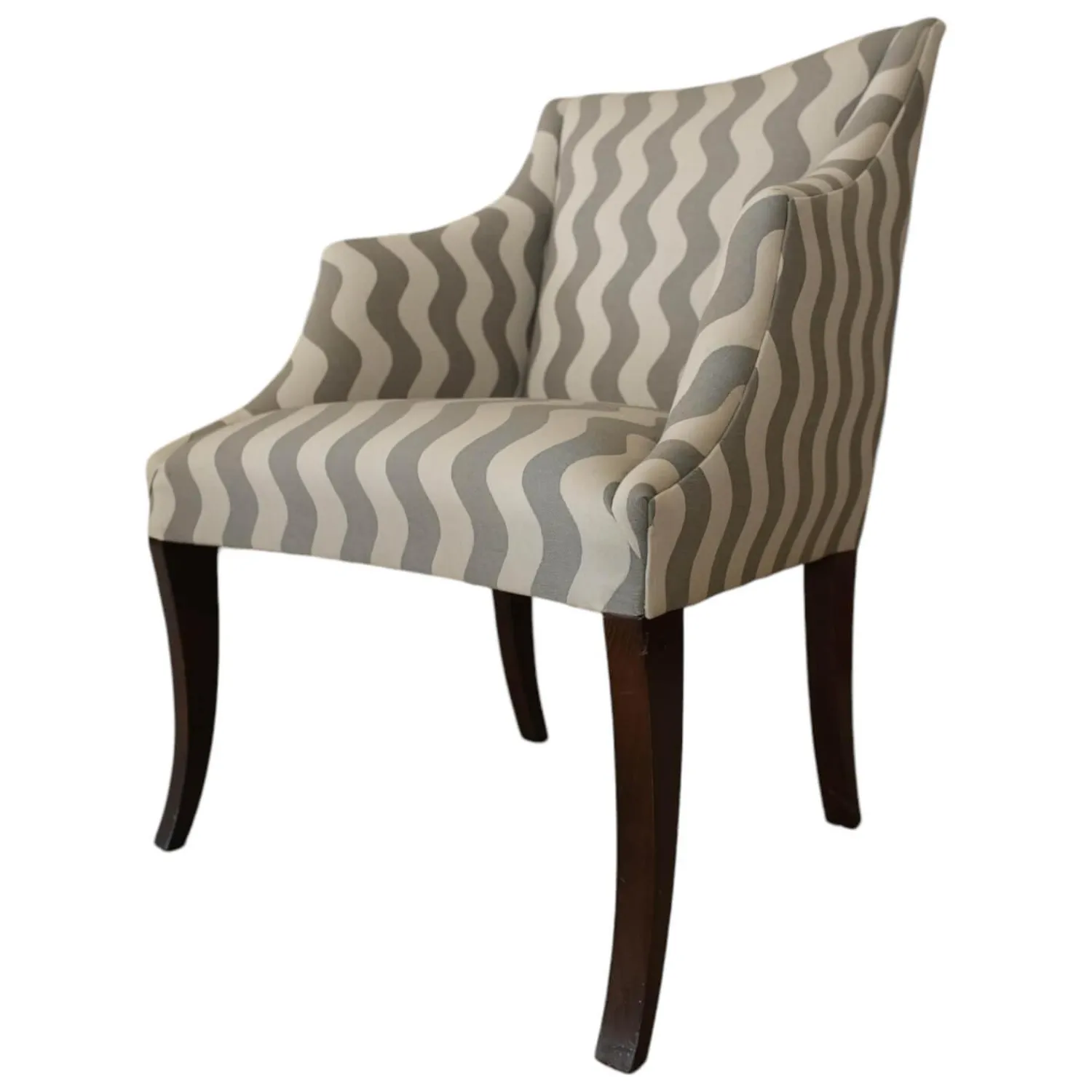 Donghia Relaxsessel|Sessel Master Stoff Grau Füße Holz