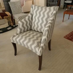 Donghia Relaxsessel|Sessel Master Stoff Grau Füße Holz