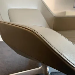 De Sede Relaxsessel|Sessel DS-144 Leder Select 2418 Schiefer Ziernaht Schwarz mit Hocker