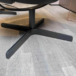 De Sede Relaxsessel|Sessel DS-344 Leder Touch Schwarz 11 Gestell Schwarzgrau Mit Hocker