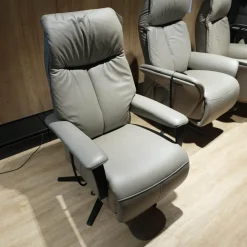 himolla Relaxsessel|Sessel Easy Swing 7061 4551 Leder 24 Longlife Stahl Grau Sterngestell Anthrazit Metall Pulverbeschichtet